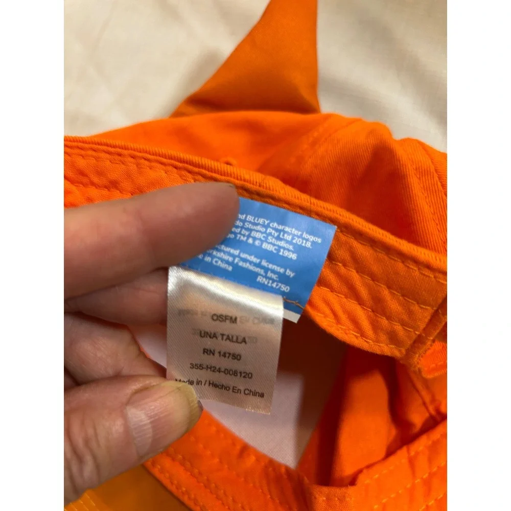 Bluey Bingo Baseball Cap OSFM Orange 3D Ears Kids Hat